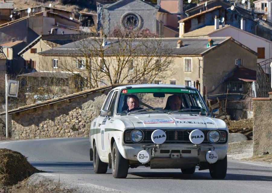 Car at a motorsport rally