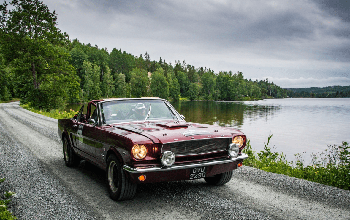 Car at historic rally