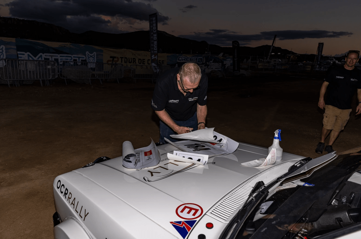 Car at historic rally